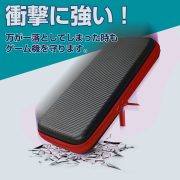 Switch用カーボン調EVAポーチ ブラック×レッド ALG-NSEVRD